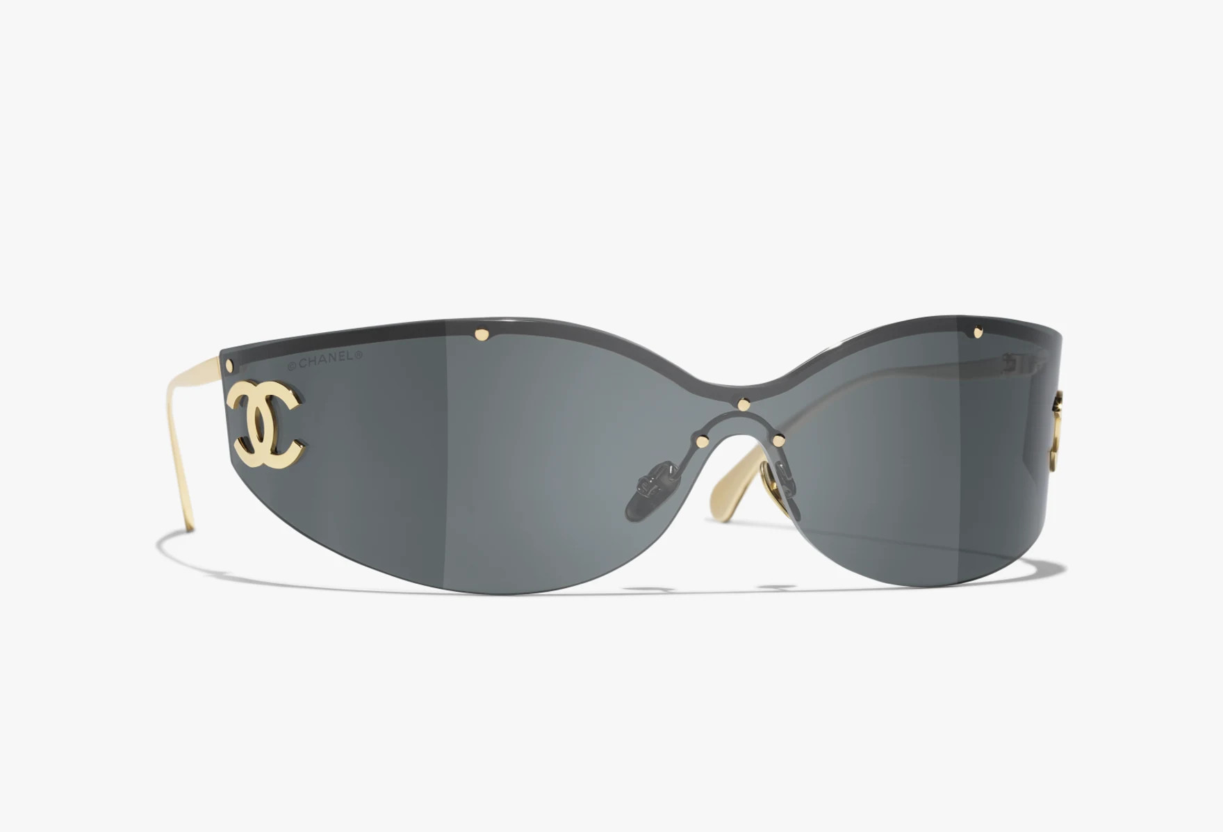 CHANEL Sunglasses: Shield Sunglasses, metal &mdash; Fashion | CHANEL | CHANEL | Chanel, Inc. (US)