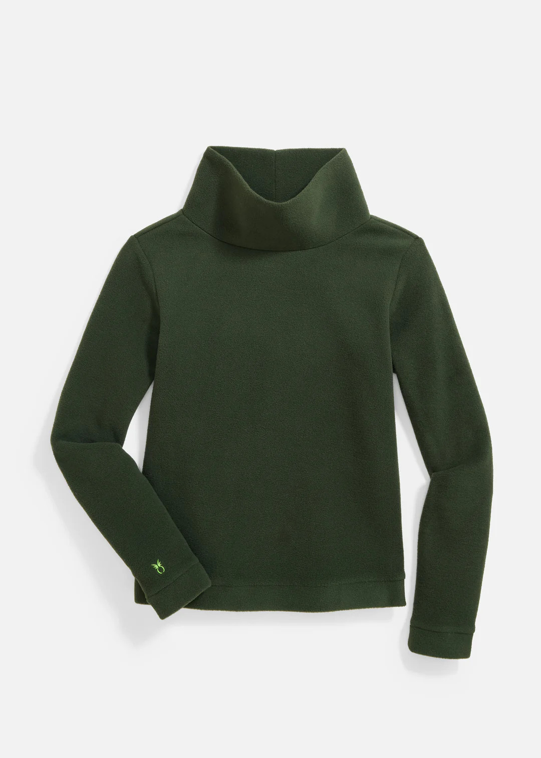 Park Slope Turtleneck in Vello Fleece (Spruce) | Dudley Stephens