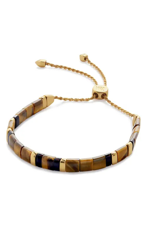 Monica Vinader Delphi Friendship Bracelet in 18Ct Gold Vermeil/tigers Eye at Nordstrom | Nordstrom
