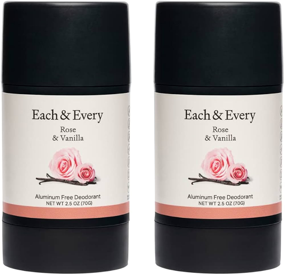 Each & Every 2-Pack Natural Aluminum-Free Deodorant for Sensitive Skin with Essential Oils, Plant... | Amazon (US)