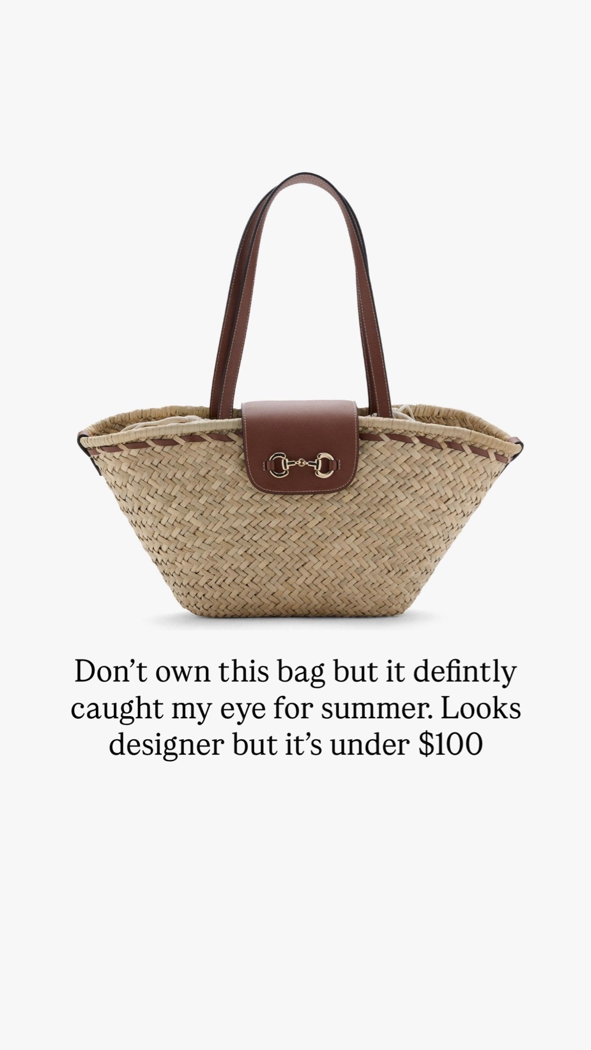 Don't own this bag but it defintly caught my eye for summer. Looks designer but it's under $100

#LTKgrwm #LTKootd #LTKSeasonal