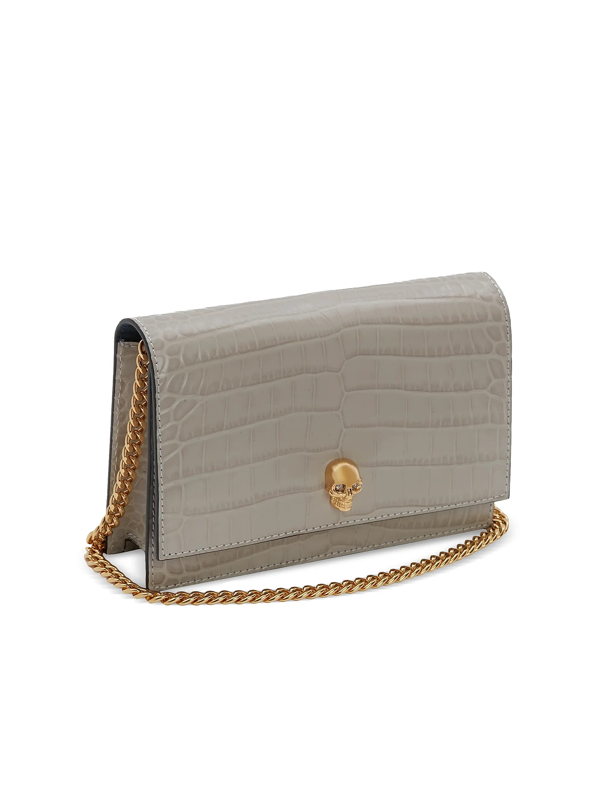 Small Skull Crocodile-Embossed Leather Crossbody Bag | Saks Fifth Avenue