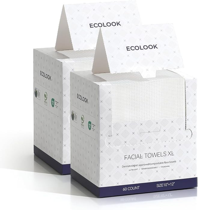 ECOLOOK Disposable Face Towel XL-10"x12" Upgraded Thick Facial Towels, Ultra Soft Clean Face Towe... | Amazon (US)