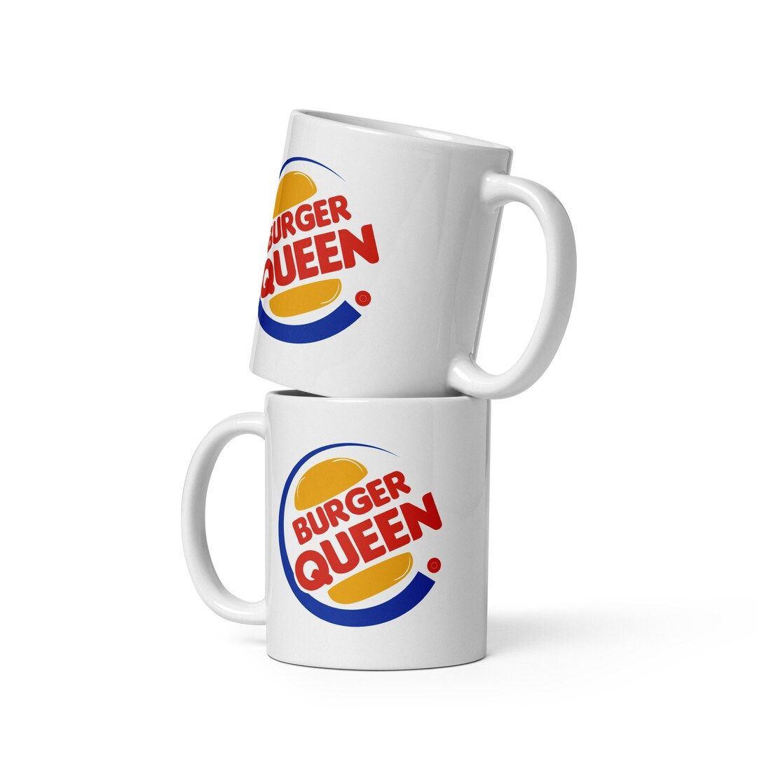 Burger Queen Funny Mug for Women & Men Gift Joke Coffee Mug Fast Food Takeaway Logo Burger King T... | Etsy (US)