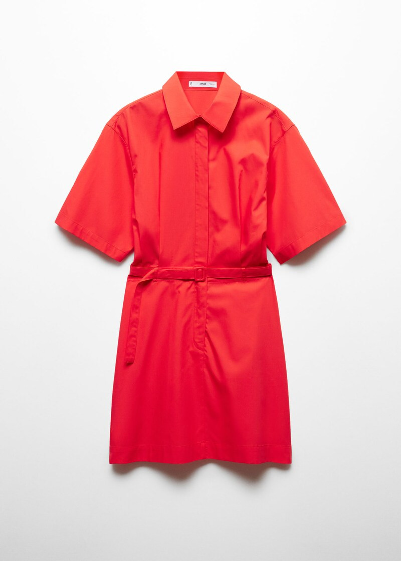 Belt shirt dress -  Women | Mango USA | MANGO (US)