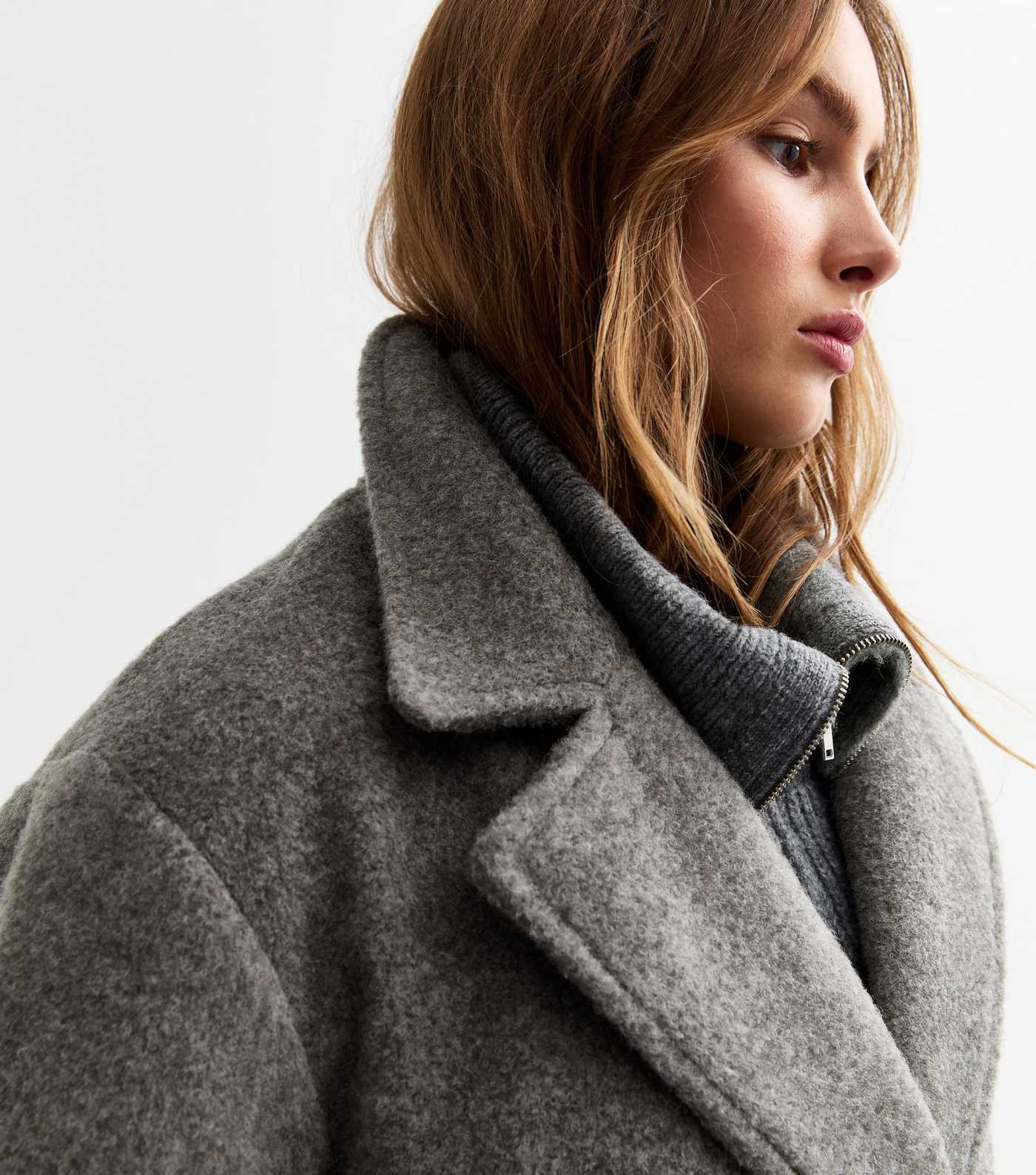 Grey Long Belted Unlined Coat | New Look | New Look (UK)