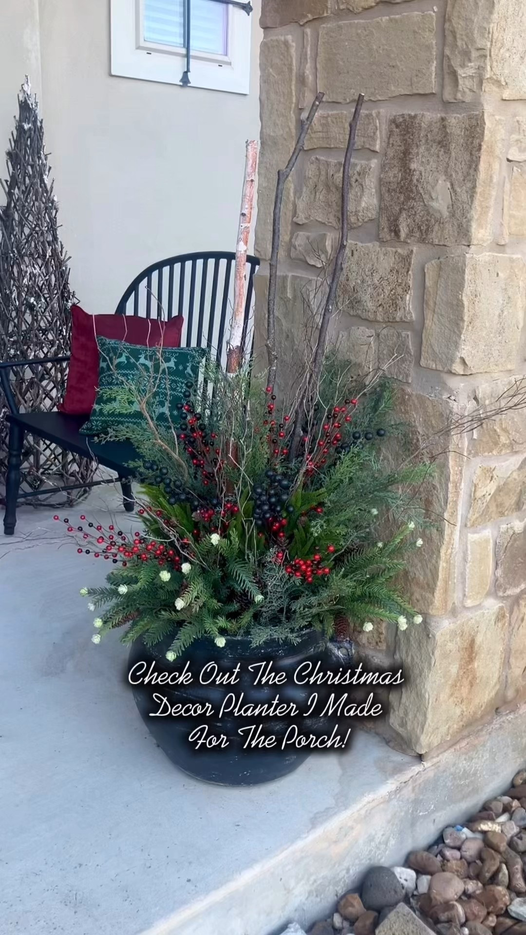 🎄♥️Loving my Christmas Decor Planter I made for my front porch!
For Christmas porch decor ideas- check out My LTK page for the links.
Thank you and Merry Christmas!

#christmas #christmaslook #christmasdecor #christmasinspo #christmasfinds 

#LTKSeasonal #LTKHome #LTKHoliday