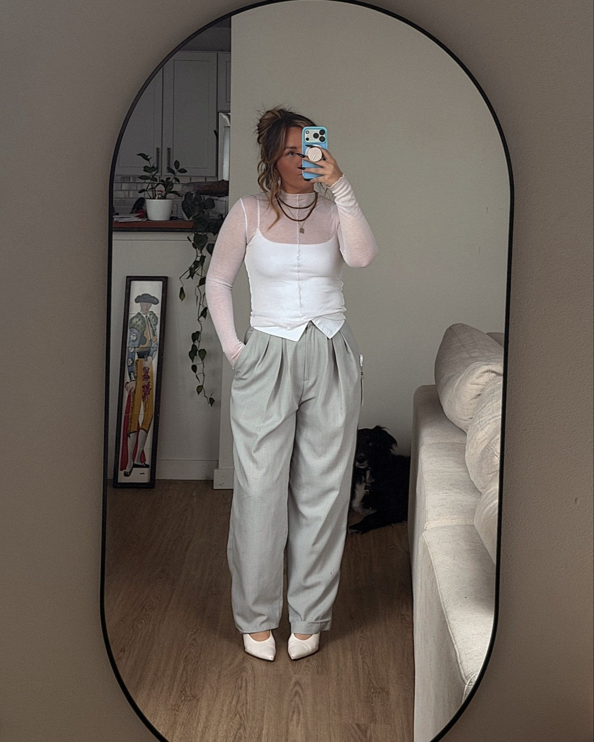 top - zara
cami - amazon
pants - frankie shop
heels - naturalizer 

 #LTKootd #LTKWorkwear