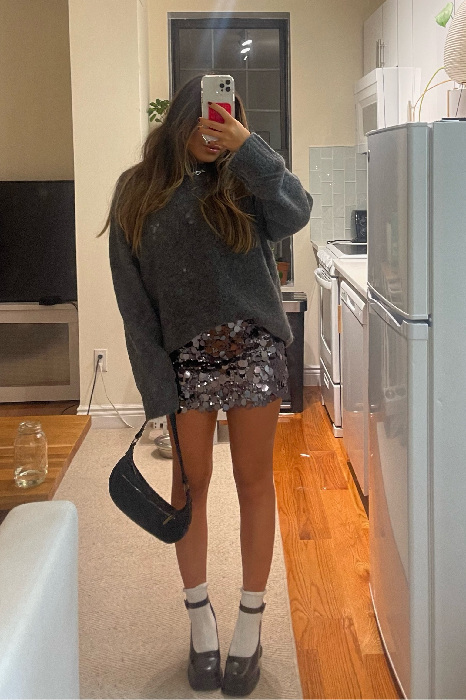 dolled up for the girl’s holiday party 🎄 skirt is from @queenieandpearlmn + shoes are @shop_peche, both small businesses that i adore  💌 

#LTKHoliday #LTKSeasonal #LTKparties