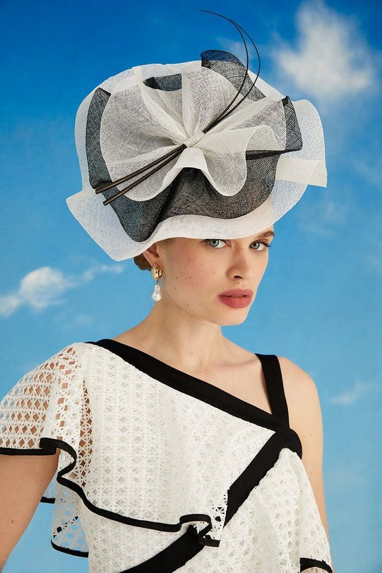 Lisa Tan Ruffle Layered Fascinator With Quills | Coast UK & IE