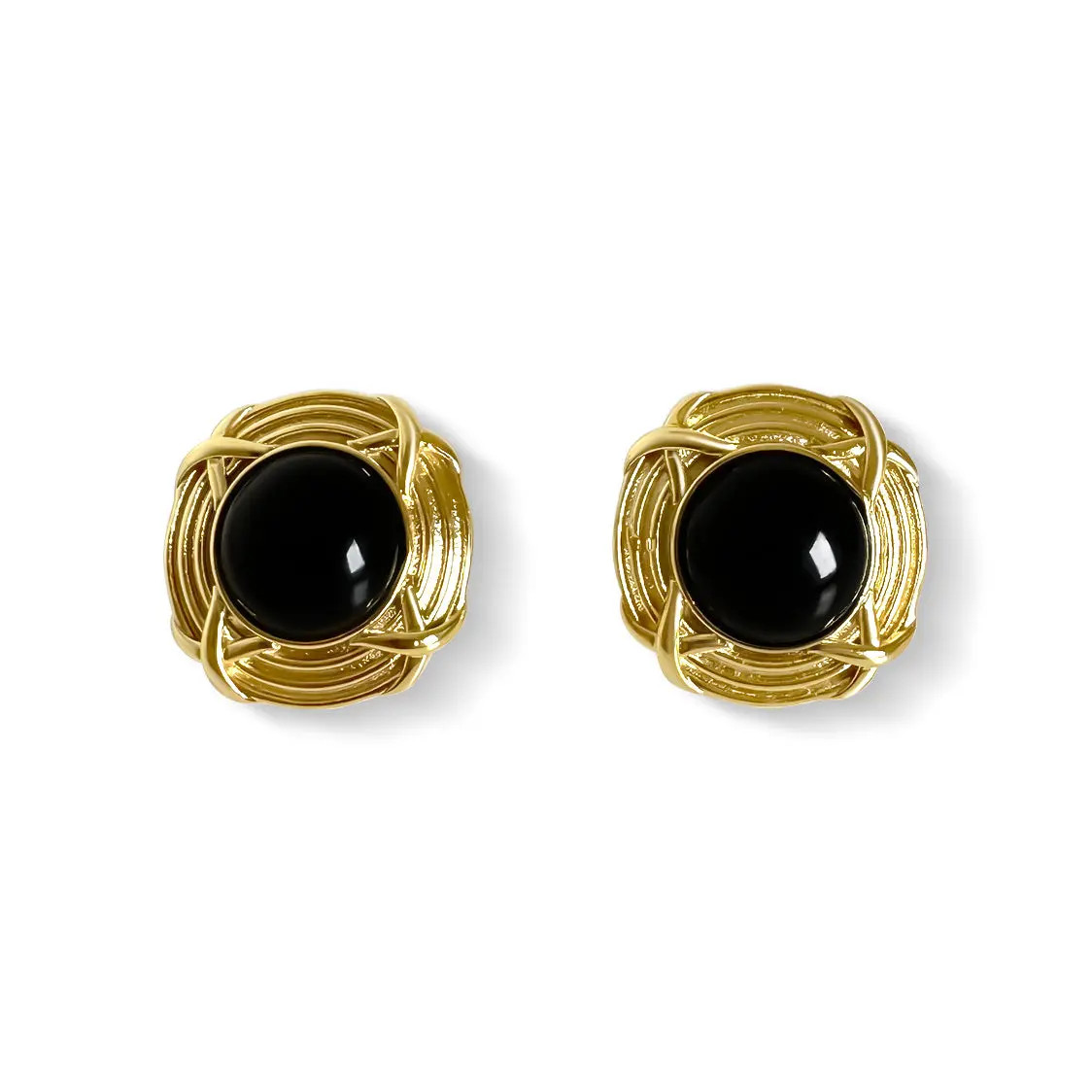Black Stone Earrings | Anisa Sojka