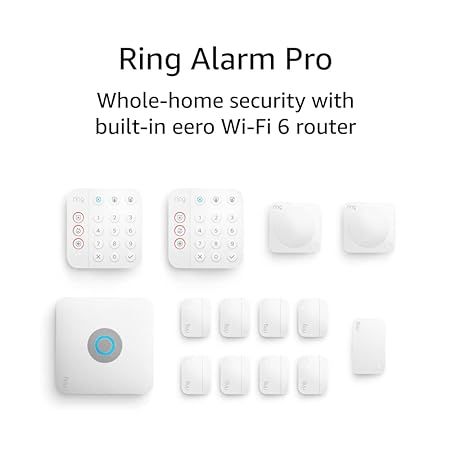 Ring Alarm Pro, 14-piece - built-in eero Wi-Fi 6 router and optional 24/7 monitoring | Amazon (US)