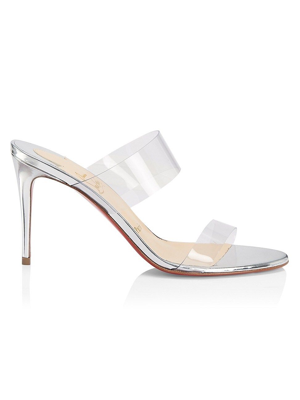 Christian Louboutin Just Nothing PVC & Metallic Leather Mules | Saks Fifth Avenue