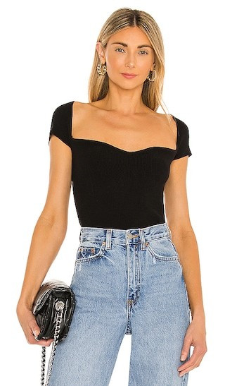 superdown Rachelle Knit Top in Black. - size M | Revolve Clothing (Global)