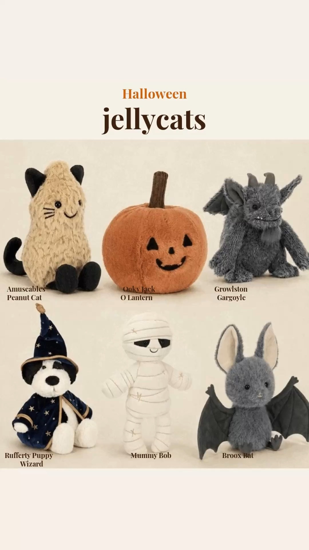 Not quite. I’d make it feel more like a Jellycat drop people need to see now, without sounding overly salesy.

Jellycat Halloween 2026 is here 🎃👻

And I’m calling it now… these are going to go FAST. The little bat, mummy, pumpkin, witchy pup and vampire are all ridiculously cute, and there are so many good ones in this drop.

If you’ve been waiting for the Halloween Jellycats, I wouldn’t wait too long to grab your favorites. I already know the good ones won’t sit around. 😂

Jellycat Halloween, Jellycat Halloween 2026, Jellycat Halloween plush, Jellycat plushies, Halloween gifts, spooky season, Jellycat collectibles, Halloween decor, fall gifts, Jellycat gifts for kids

#LTKKids #LTKBaby #LTKSeasonal