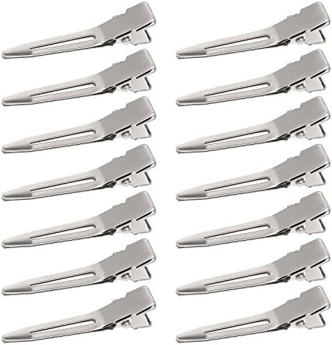 Hicarer 1.75 Inches Single Prong Curl Clips Silver Section Clips Metal Alligator Hair Pins Clips ... | Amazon (US)