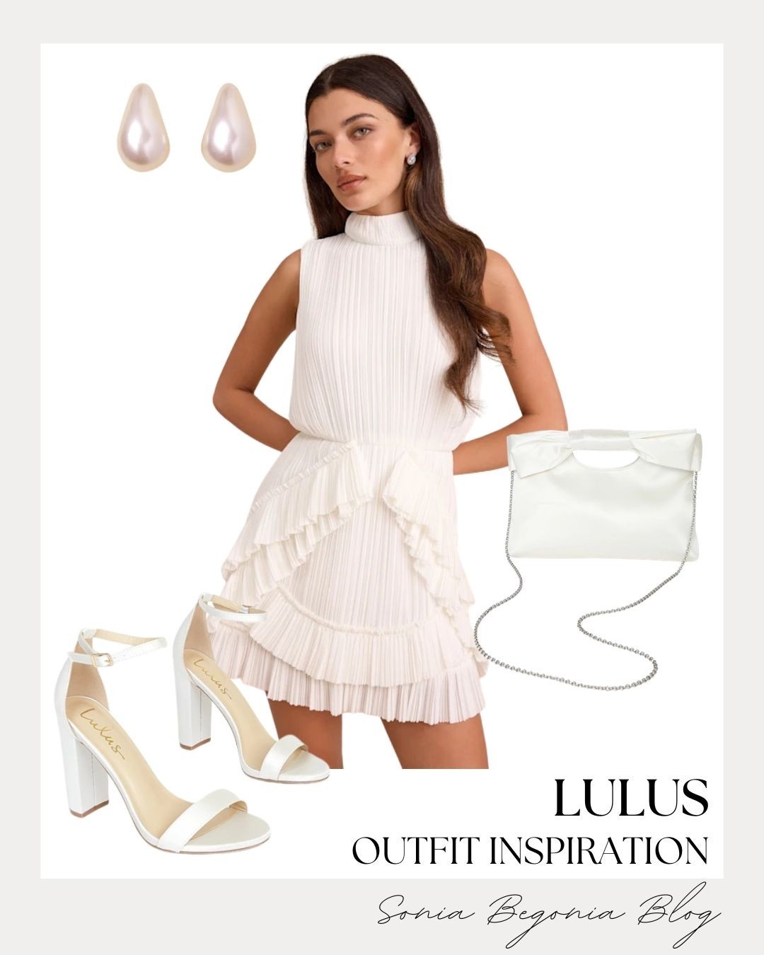 Looking for the ultimate little white dress? I am completely in love with this pleated mock-neck mini dress from Lulus. The tiered ruffles add the perfect touch of movement and romance for any special occasion. 🤍✨

I styled it with classic white block heel sandals, elegant teardrop pearls, and a sleek satin clutch. It is an ideal look for brides-to-be, rehearsals, or a chic summer evening out.

#LTKunder50 #LTKunder100 #LTKstyletip #LTKwedding #lulus #lovelulus #lulusambassador #whitedress #bridallook #bacheloretteoutfit #rehearsaldinner #summerstyle #chicoutfit #ootdinspo #dressinspiration

#LTKootd #LTKWedding #LTKSeasonal