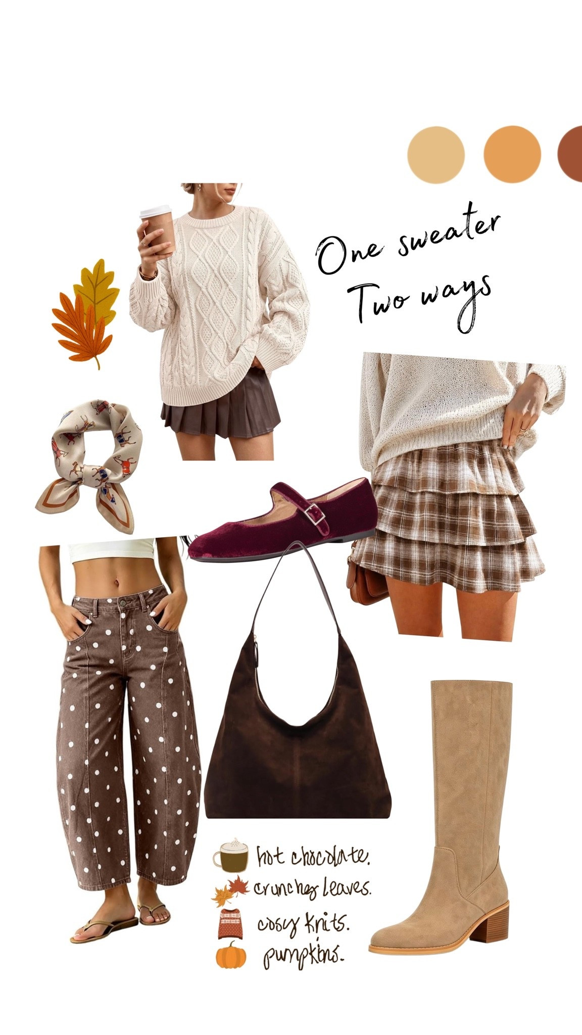 Fall Outfit Planning: One Sweater, Two Ways!! 🍂☕️✨🤎