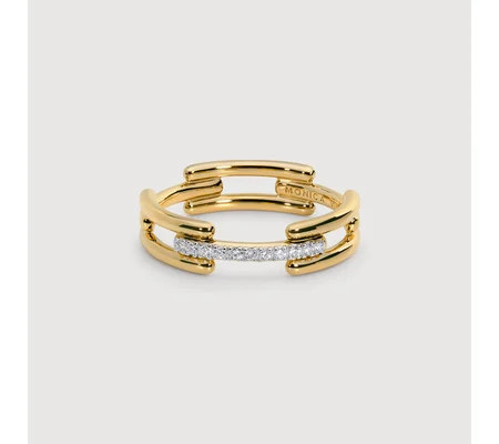 Signature Link Diamond Ring | Monica Vinader (Global)