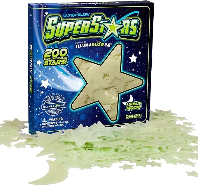 Glow in The Dark Stars for Ceiling - Includes Installation Putty, Bonus Moon and Star Constellati... | Amazon (US)