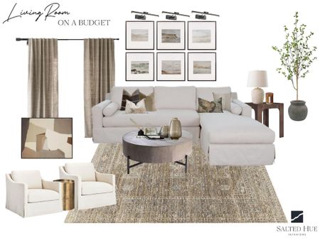Livingroom design. Couch, side tables, canvas, walls art, rug, and coffee table 

#LTKstyletip #LTKhome