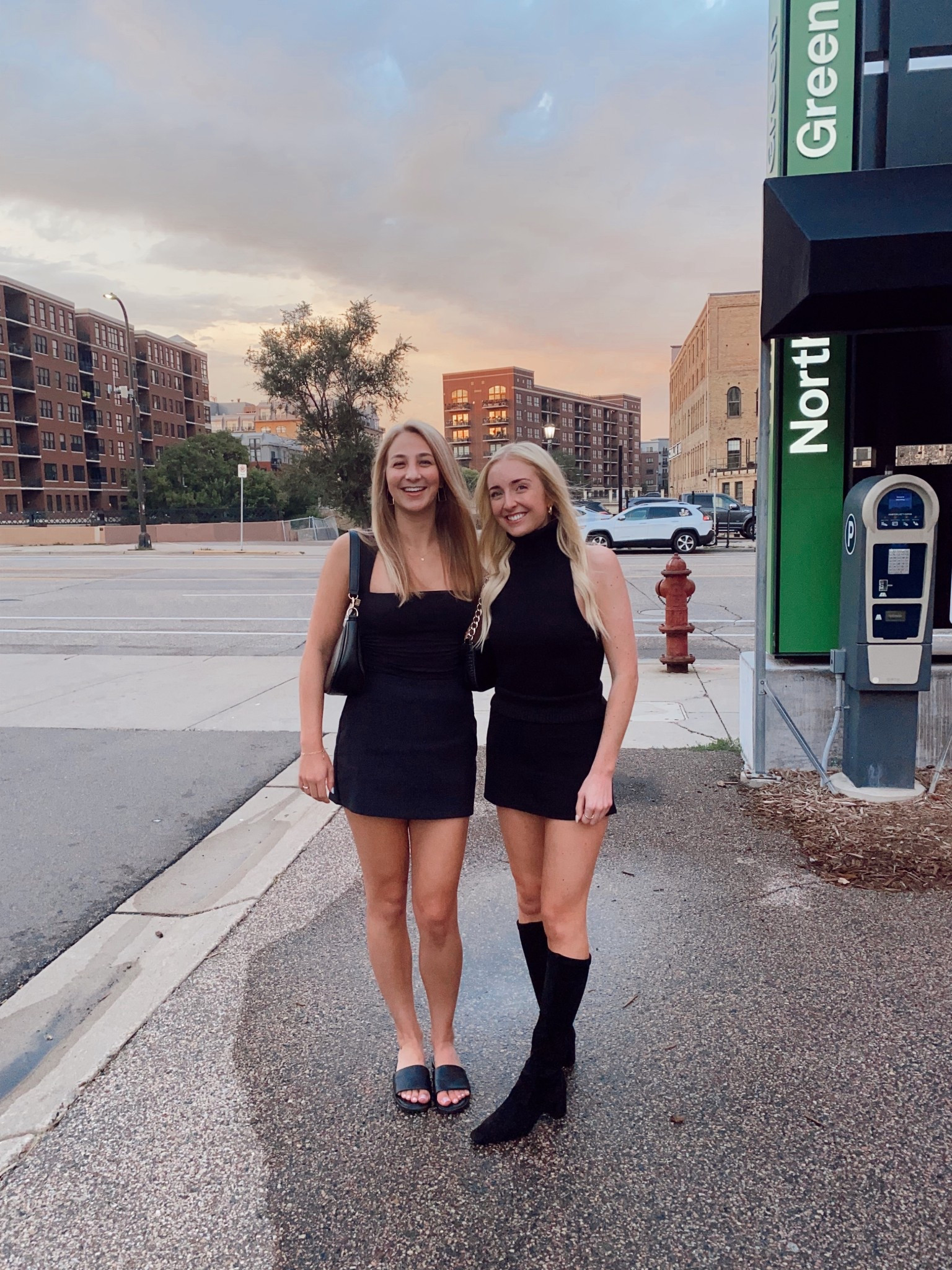 Fall Dinner Outfit - Fall Going Out Outfit - Weworewhat open back halter sweater - Weworewhat sweater skort - Weworewhat glove boots

#LTKSeasonal #LTKFallSale