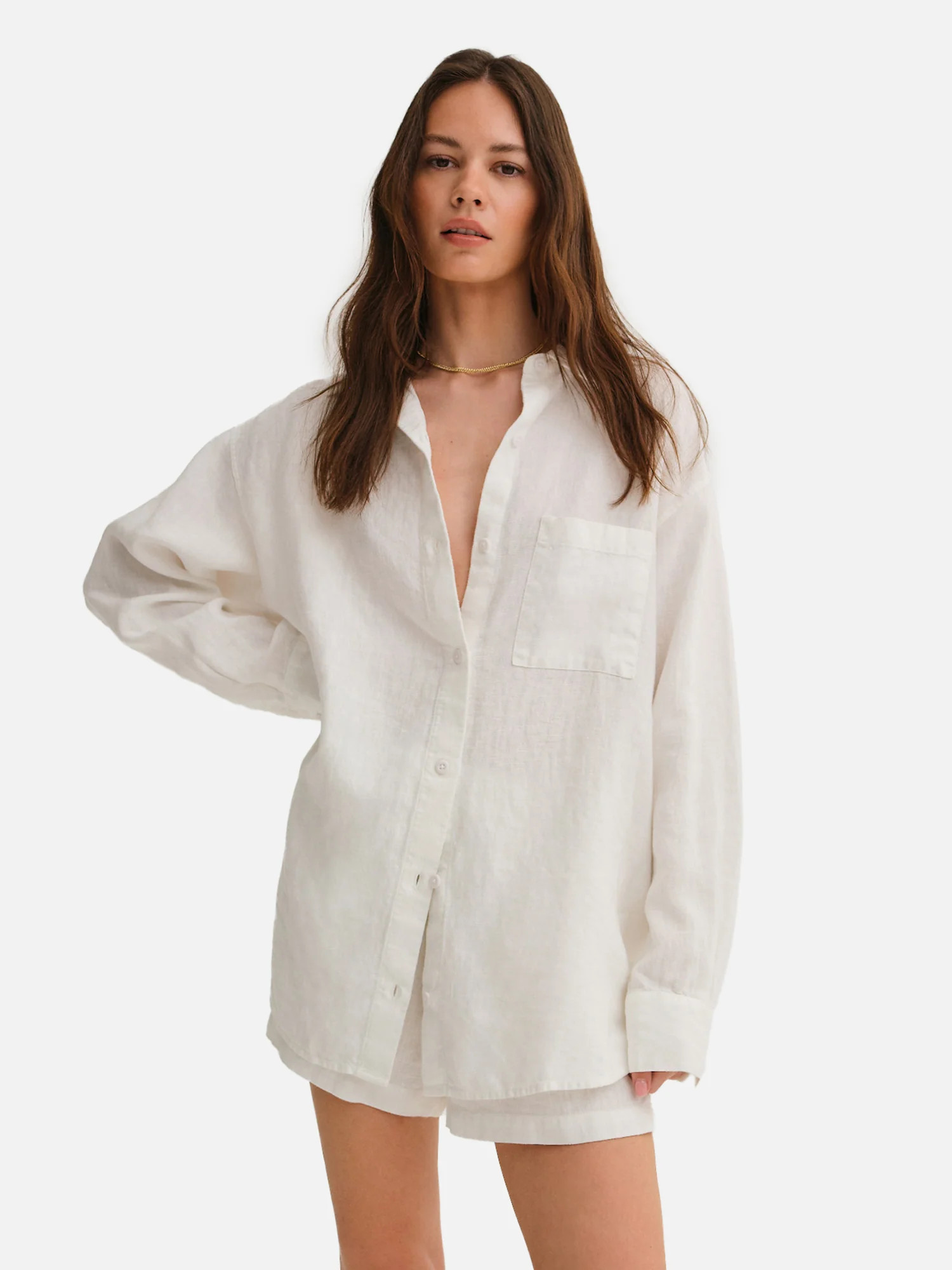 Organic Linen Oversized Button Down | MATE The Label