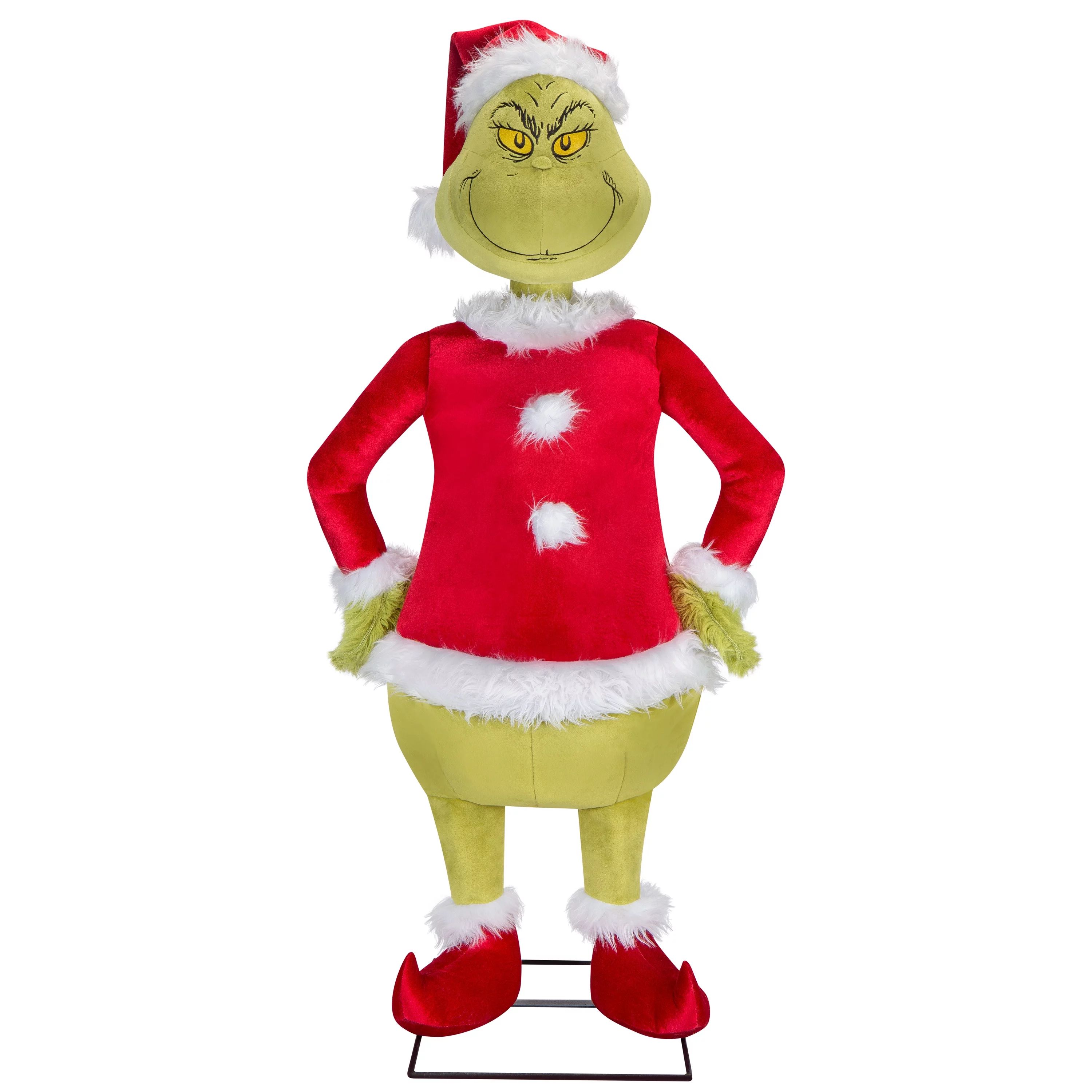 4 foot tall Life Sized Animated Dancing the Grinch Green Christmas Décor | Walmart (US)
