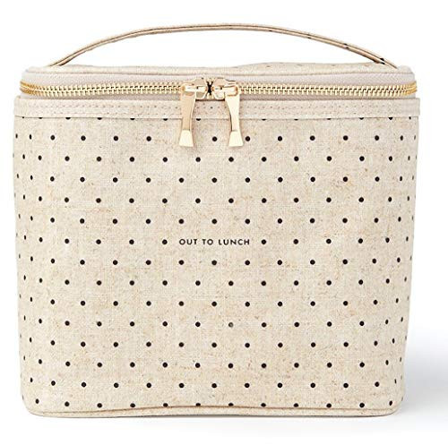Kate Spade New York Insulated Lunch Tote, Cute Lunch Bag for Women, Compact 8 x 4.5 x 7.23" Size, Deco Dots (Out To Lunch) | Amazon (US)