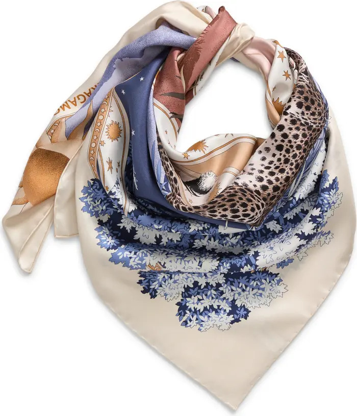 FERRAGAMO Day & Night Print Silk Twill Scarf | Nordstrom | Nordstrom