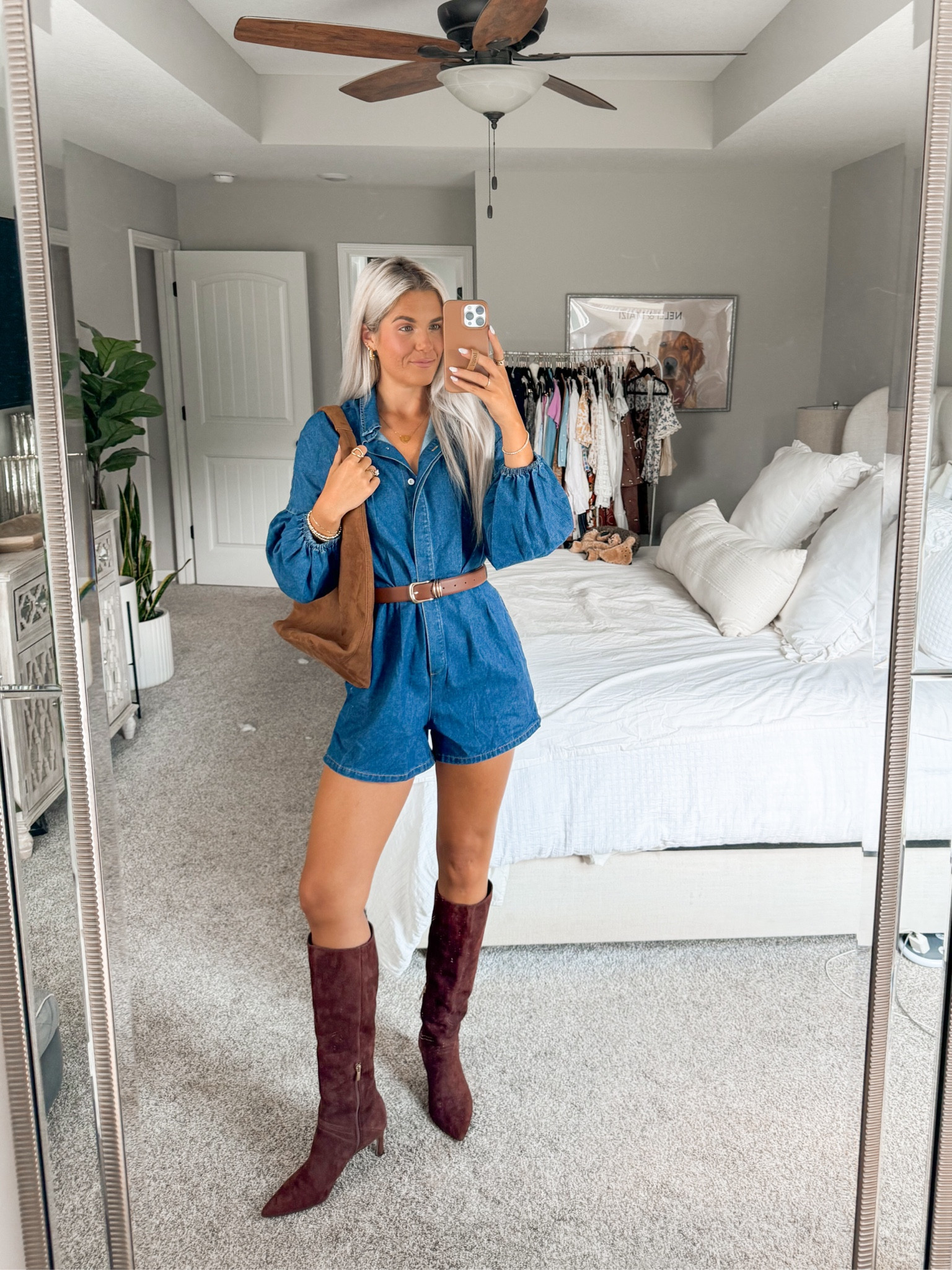 size small in romper, color navy blue. everything is exact :) 

#LTKFindsUnder50 #LTKStyleTip #LTKFallSale