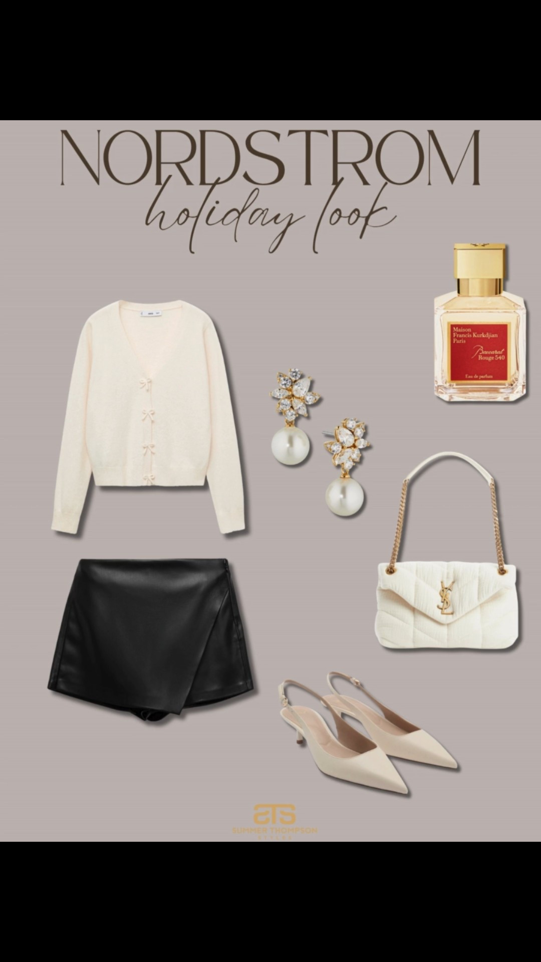 Nordstrom. Holiday. Christmas. Outfit idea. Outfit inspiration. Bow. Leather skirt. Trending. Best sellers. Viral. 

#LTKStyleTip #LTKSeasonal #LTKHoliday