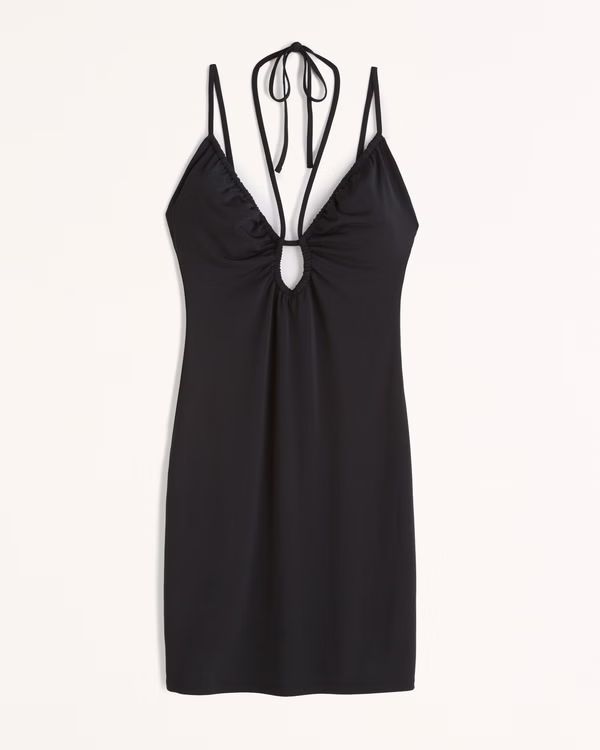 Strappy Cutout Knit Mini Dress | Abercrombie & Fitch (US)