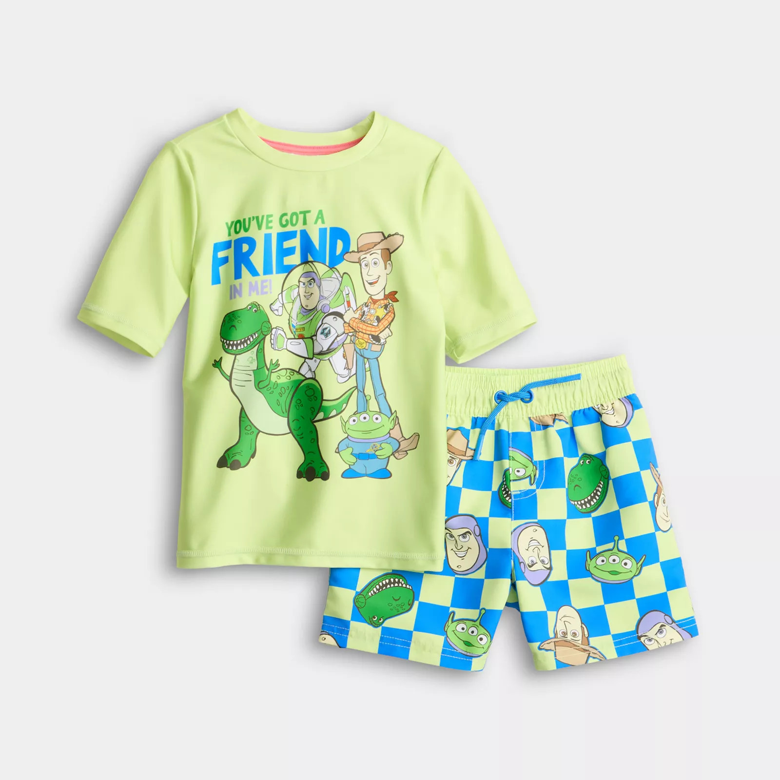 Baby & Toddler Boy Disney / Pixar's Toy Story 2-piece Swim Set, Toddler Boy's, Size: 18 Months, Green | Kohl's
