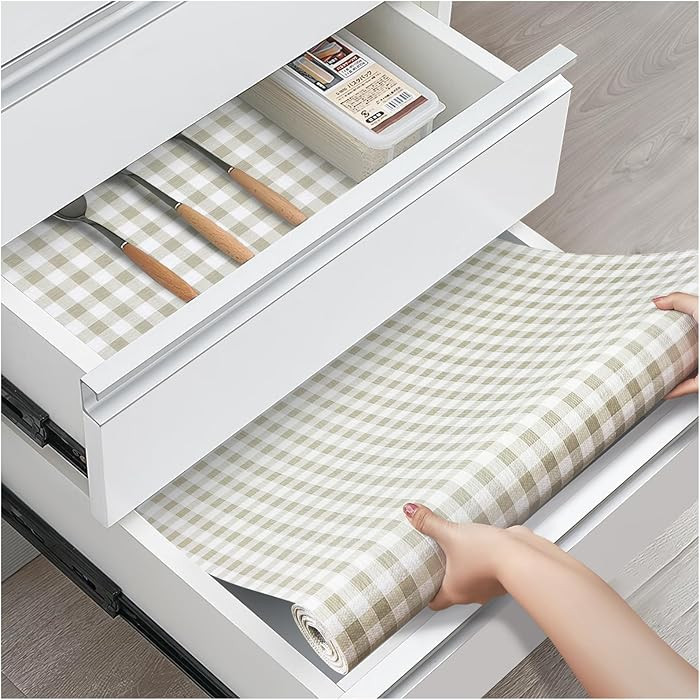 ALIUNI Drawer and Shelf Liner, Non-Slip Kitchen Cabinet Liners Non-Adhesive Thick Strong Grip Wat... | Amazon (US)