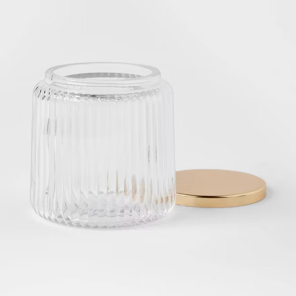 Ribbed Glass Canister Clear - Threshold™ | Target