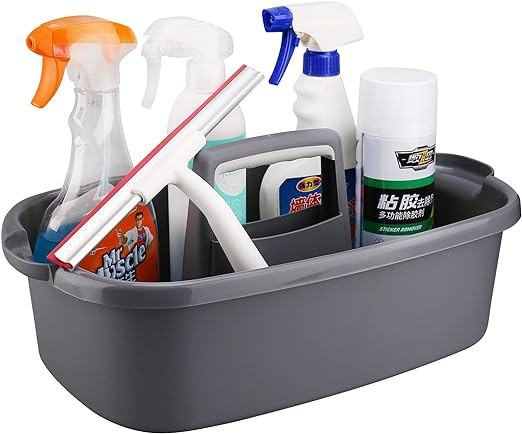 KeFanta Cleaning Supplies Caddy, Cleaning Supply Organizer with Handle, Large Plastic Bucket, Por... | Amazon (US)