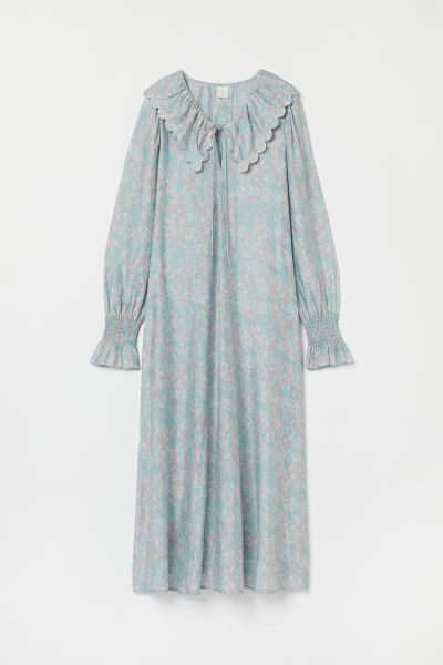 Long flounce-collared dress | H&M (UK, MY, IN, SG, PH, TW, HK)