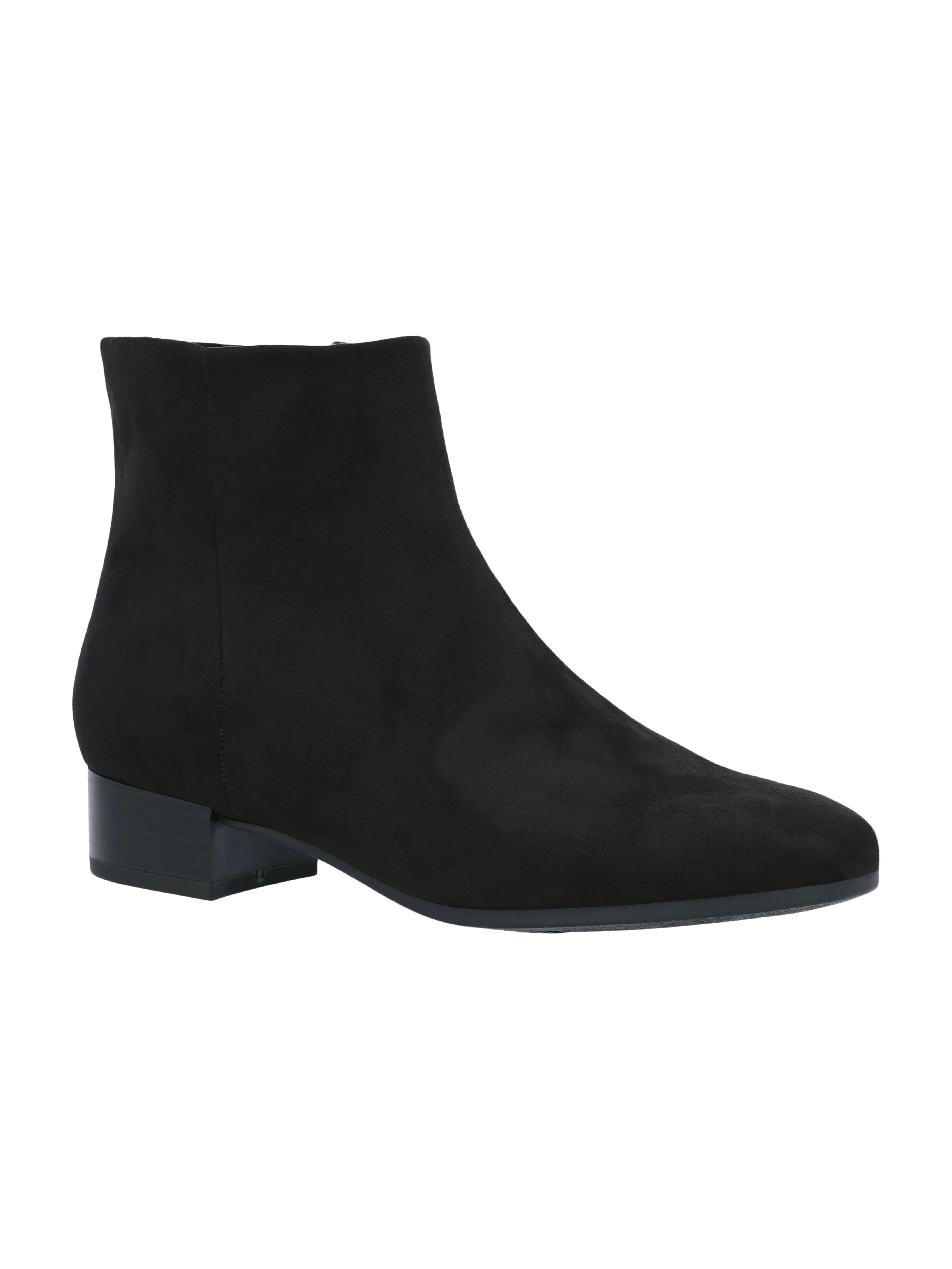 Time and Tru Women's Faux Suede Ankle Boots, Wide Width Available | Walmart (US)