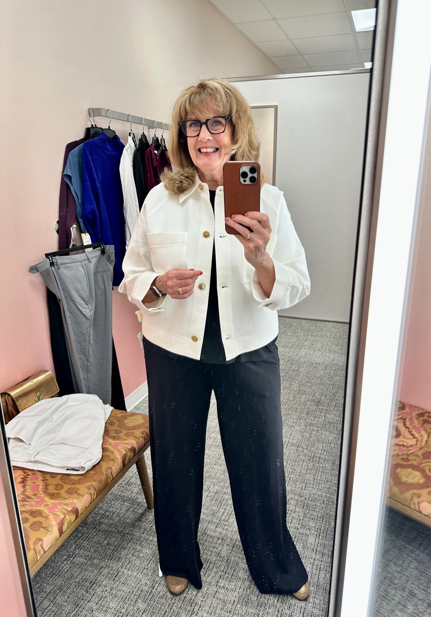 This beautiful Vince jacket is like butter! Very casual chic with Eileen Fisher underneath! All on sale!

#LTKxNSale #LTKOver40