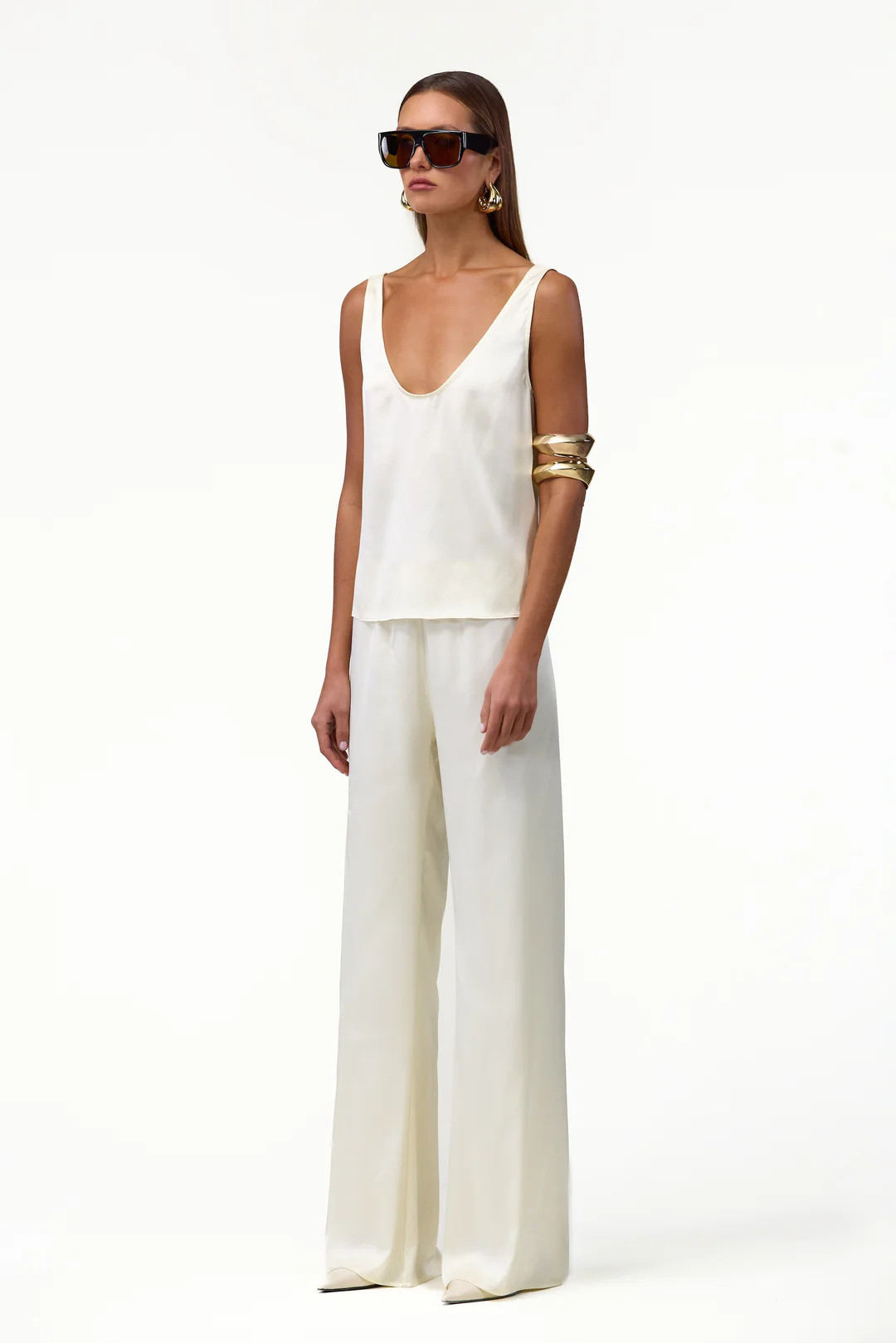 Silk Top (Cream) | SAME