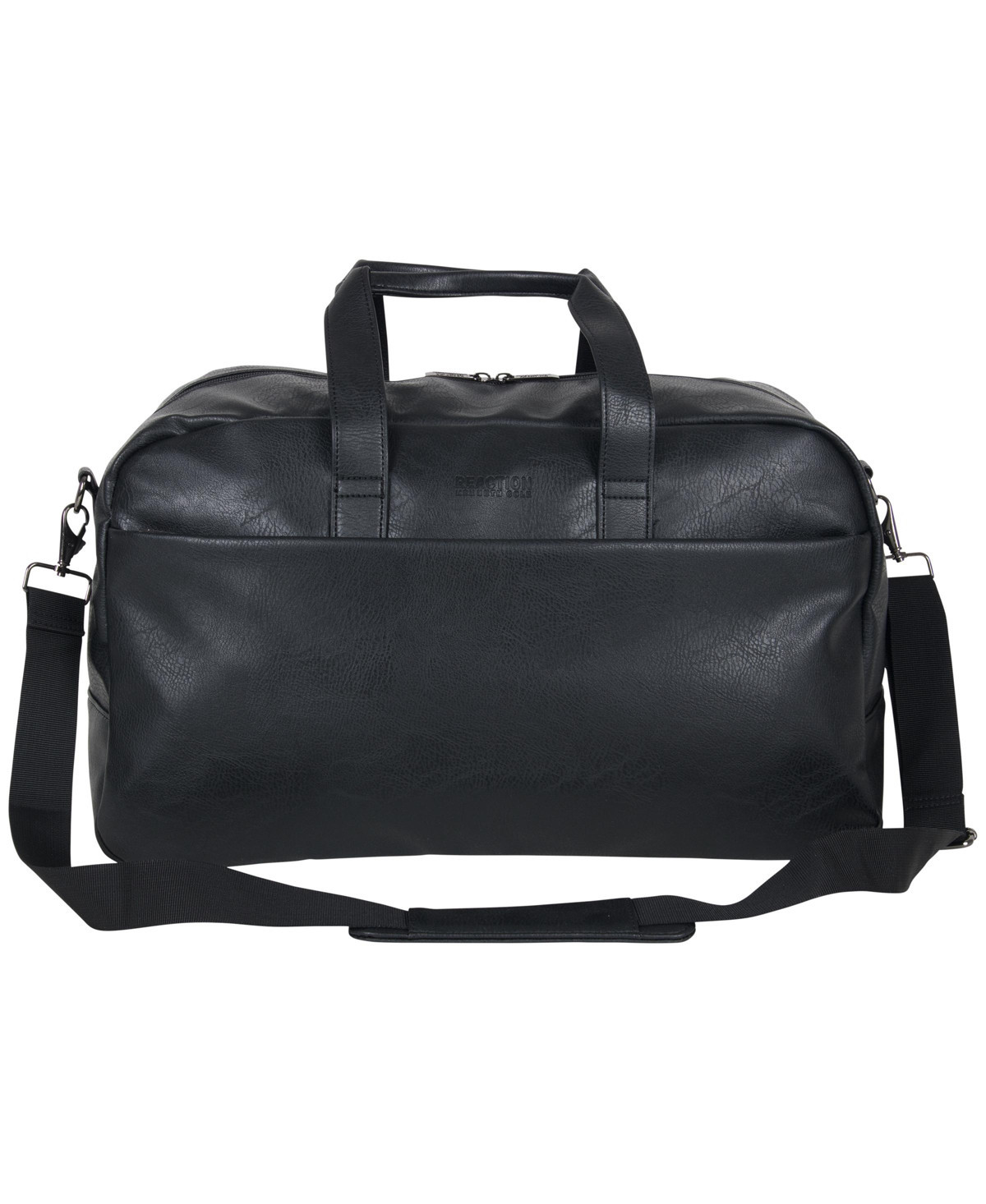 Kenneth Cole Reaction 20" Faux Leather Lightweight Carry-On Travel Duffel - Black | Macy's