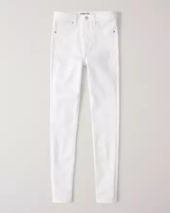 Abercrombie & Fitch Womens High Rise Super Skinny Jeans in White - Size 30 | Abercrombie & Fitch US & UK