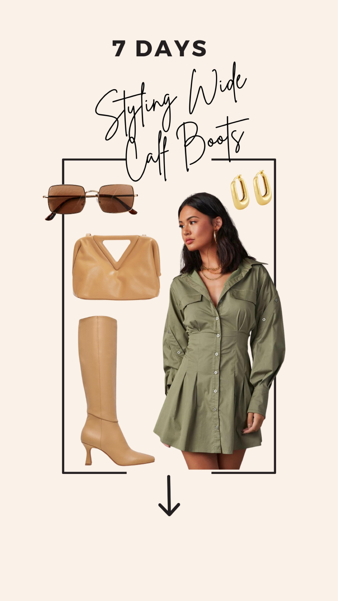 REEL SERIES | 7 days of styling wide calf boots 

Dress- Large (would prefer medium) 
Boots- TTS// calf size 16.5"

#LTKshoecrush #LTKmidsize #LTKstyletip