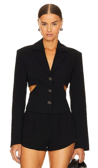 Matu Blazer Top in Black | Revolve Clothing (Global)