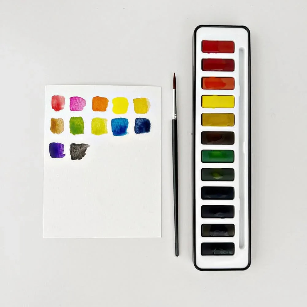 watercolor paint set 12 colors | Emily Lex Studio