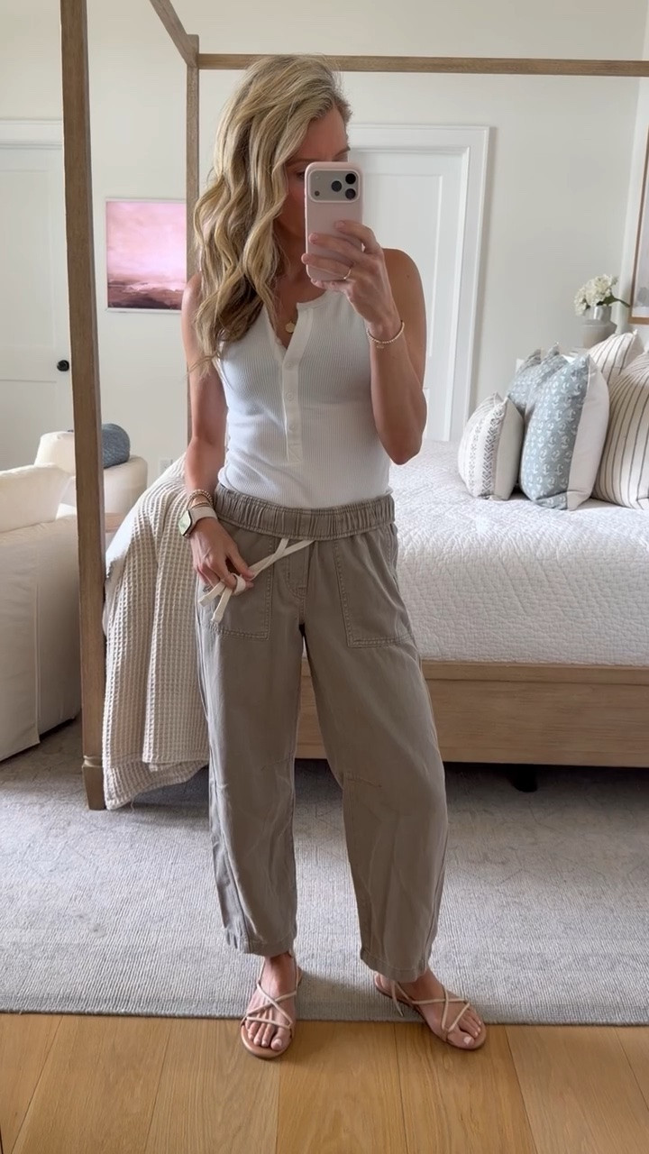 These pants are cute comfortable and easy for running errands or just a casual day! From gap factory i would size down im wearing xs here and they are a little big.

#LTKgrwm #LTKootd #LTKmomlife