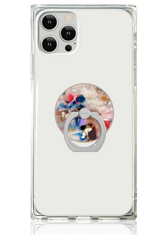 Rainbow Confetti Tortoise Shell Phone Ring | FLAUNT