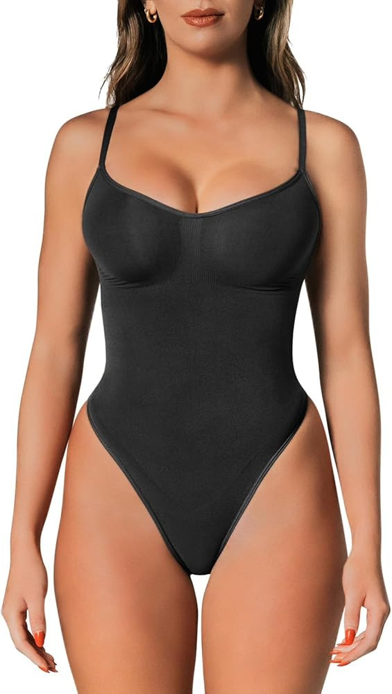 Shapewear Tummy Control Bodysuit Thong or Brief: Sculpting Shaper Tank Top Bodysuits & Snatched W... | Amazon (US)