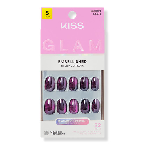 Kiss Glam Embellished Short Round Press On Nails | Ulta